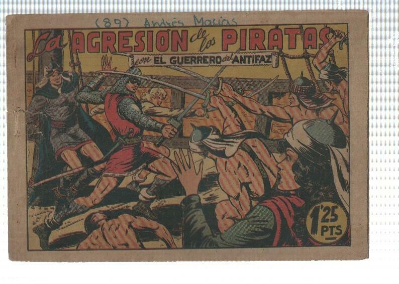 Original de la Valenciana: El Guerrero del Antifaz numero 089 (valor de 1,25 pta), aviejado