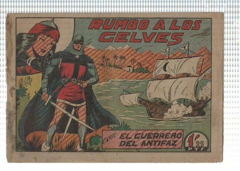 Original de la Valenciana: El Guerrero del Antifaz numero 108 (valor de 1,25 pta), aviejado