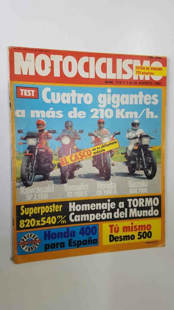 Motociclismo num 716 (ago 1981) Extra verano 120 pags - Postes a homenaje: Ricardo Tormo