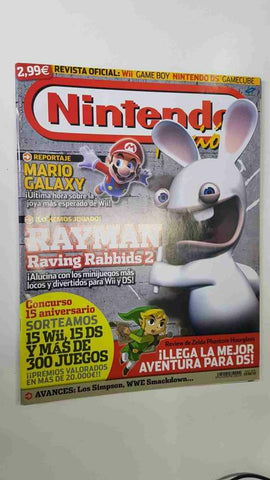 Revista Oficial, Nintendo Accion: num 180, Nov 2007. Reportaje - Mario Galaxy, Rayman 2. Poster 3D: Boogie