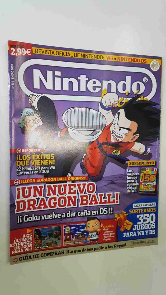 Revista Oficial, Nintendo Accion: num 194, ene 2009. Incluye catalogo con los 150 mejores juegos para la CV de Wii