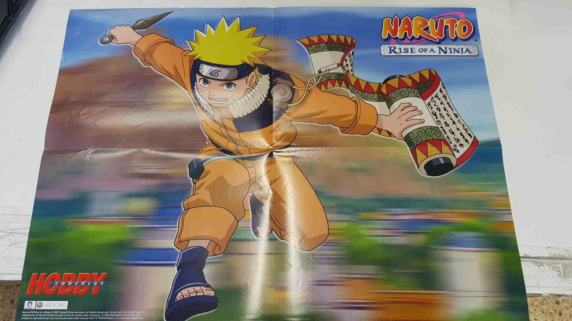 Poster Doble: Halo 3 - Naruto Rise of a Ninja. Hobby Consolas. Dimensiones: 43x58 cm
