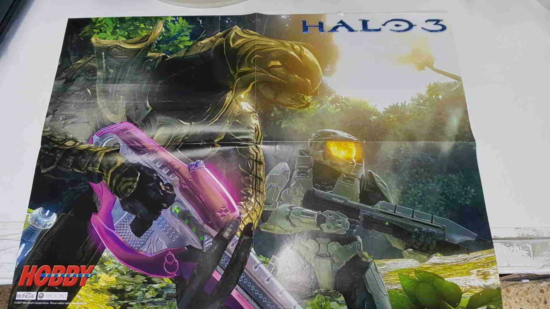 Poster Doble: Halo 3 - Naruto Rise of a Ninja. Hobby Consolas. Dimensiones: 43x58 cm