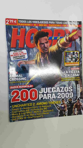 Hobby Consolas: num 208, febrero 2009. Poster regalo: Calendario 2009. Reportaje: 200 juegazos para 2009