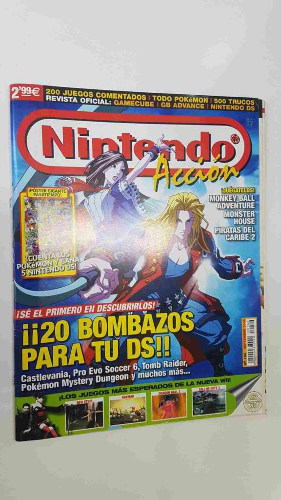 Revista Oficial, Nintendo Accion: num 166, sep 2006. Poster gigante pasatiempo, Pokemon