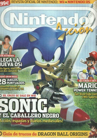 Revista Oficial, Nintendo Accion: num 197, abril 2009 - Sonic y el caballero negro, Llega la nueva DS