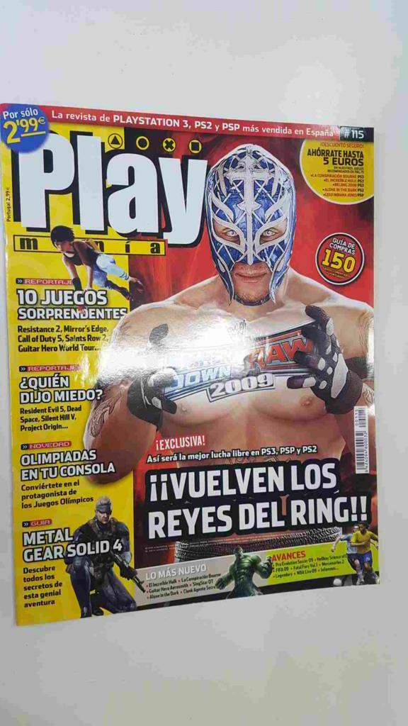 Revista Playmania: num 115, octubre 2008 - en portada: Smackdown Vs. Raw 2009, Guia Metal Gear Solid 4