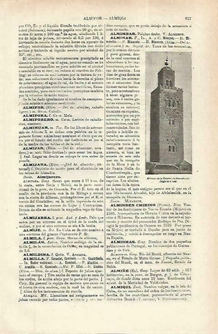 LAMINA ESPASA 33842: Alminar de la Kutubia de Marrakesh, Marruecos
