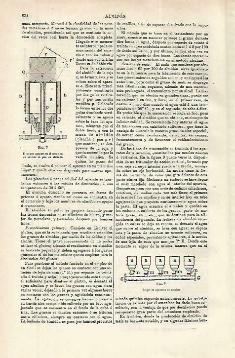 LAMINA ESPASA 33840: Aparatos para el trabajo del almidon
