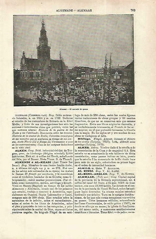 LAMINA ESPASA 33812: Mercado de quesos en Alkmaar, Holanda