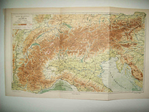 LAMINA ESPASA 33870: Mapa de los Andes