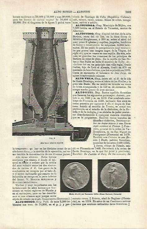 LAMINA ESPASA 33907: Alto horno sistema aleman