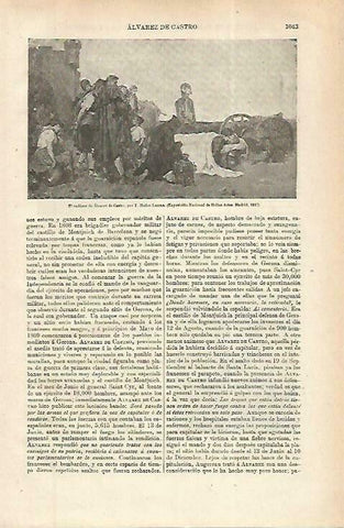 LAMINA ESPASA 33915: El cadaver de Alvarez de Castro, por T. Muñoz Lucena