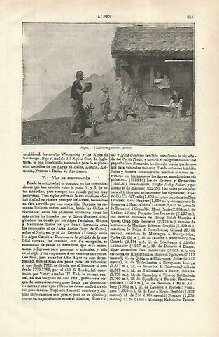 LAMINA ESPASA 33874: Casa de pastores en los Alpes de Suiza