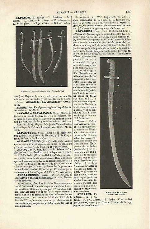 LAMINA ESPASA 33723: Alfanjes