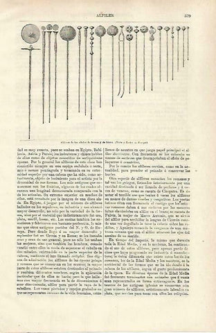LAMINA ESPASA 33729: Alfileres de la Edad de Bronce