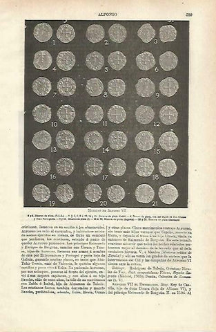LAMINA ESPASA 33735: Monedas de Alfonso VII de Castilla