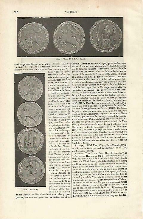 LAMINA ESPASA 33736: Sellos de Alfonso IX de Leon y Castilla