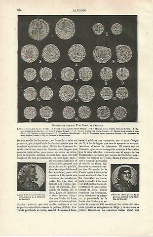LAMINA ESPASA 33737: Monedas de Alfonso X el Sabio