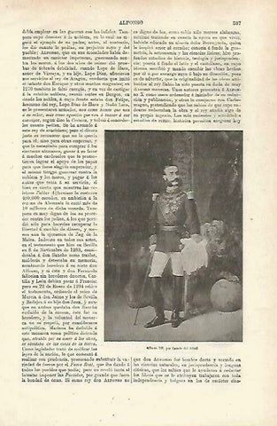 LAMINA ESPASA 33739: Alfonso XII, por Casado del Alisal