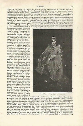 LAMINA ESPASA 33740: Alfonso XIII, por J. Villegas