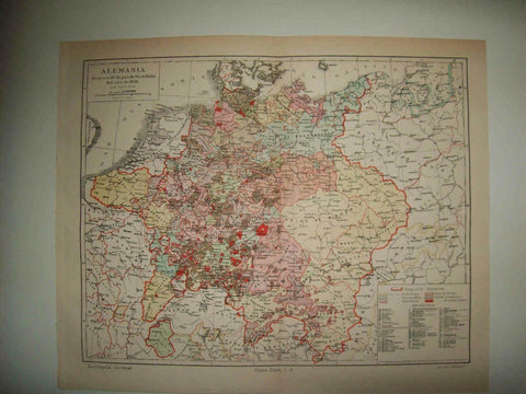 LAMINA ESPASA 33700: Mapa de Alemania en 1648