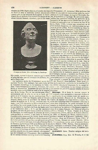 LAMINA ESPASA 33703: D'Alembert, por Houdon