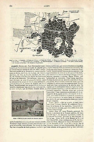LAMINA ESPASA 33707: Plano de Alepo, Siria