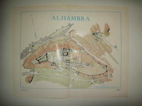 LAMINA ESPASA 33782: Plano de la Alhambra