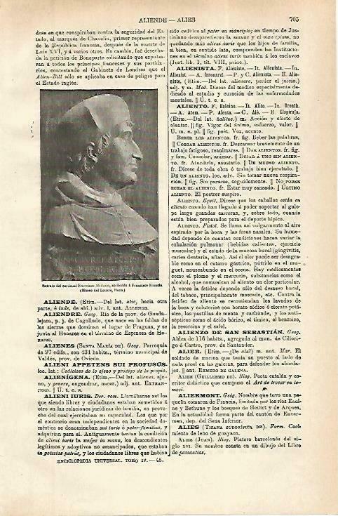 LAMINA ESPASA 33795: Retrato del cardenal Francisco Alidosio