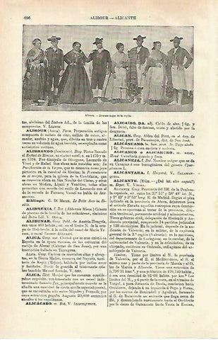 LAMINA ESPASA 33764: Trajes regionales de Alicante