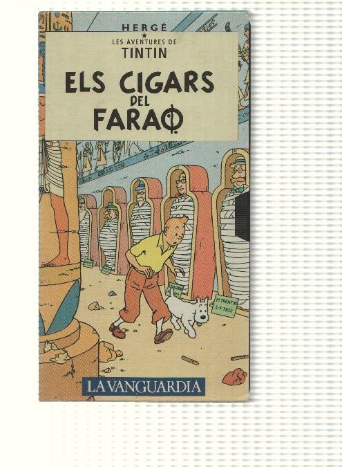 Tintin: VHS La Vanguardia: num 10 - Les Aventures de Tintin. Els cigars del Farao. Herge