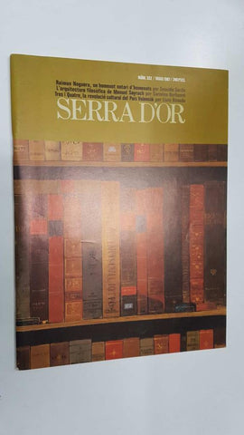 Revista Serra Dor num 332: maig 1987, any XXIX. La arquitectura filosofica de Manuel Sayrach