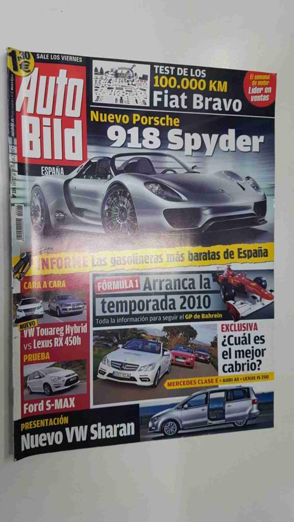 Autobild: num 226, 12/3/2010 - Nuevo Porsche 918 Spyder, Viaje por Marruecos (I)