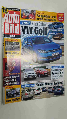 Autobild: num 228, 26/3/2010 - Avance proximo VW Golf, Preparar una ruta por Marruecos (III)