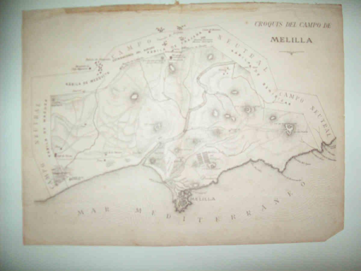 LAMINA 15007: Mapa del campo de Melilla