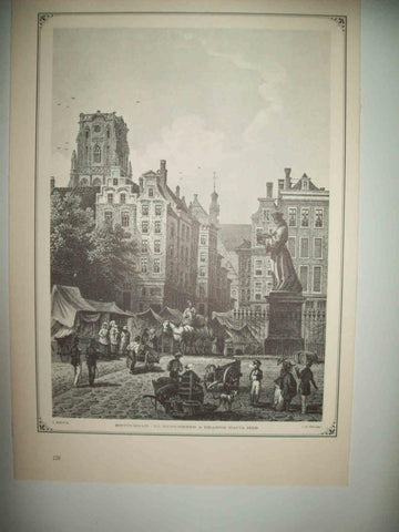 LAMINA 15002: Rotterdam. Monumento a Erasmo hacia 1850