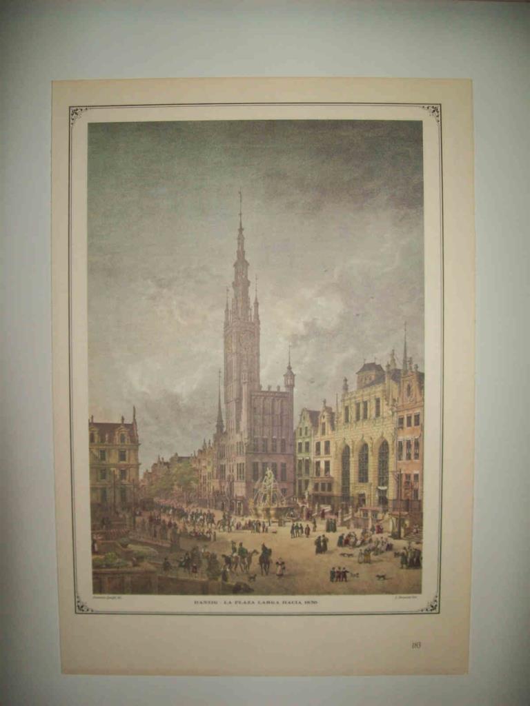 LAMINA 14999: Danzig. Plaza Larga hacia 1820