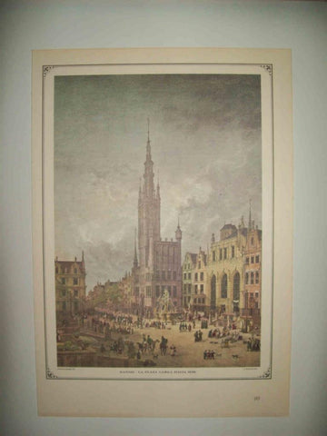 LAMINA 14999: Danzig. Plaza Larga hacia 1820