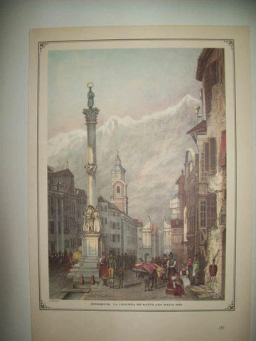 LAMINA 14998: Innsbrick. Columna de Santa Ana hacia 1835