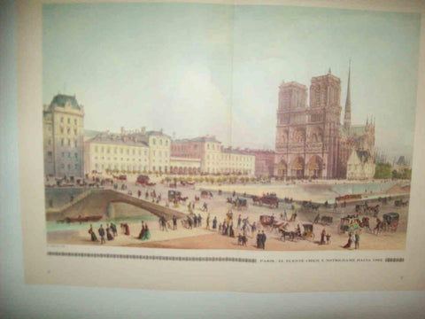 LAMINA 14995: Paris. Puente Chico y Notre Dame hacia 1865
