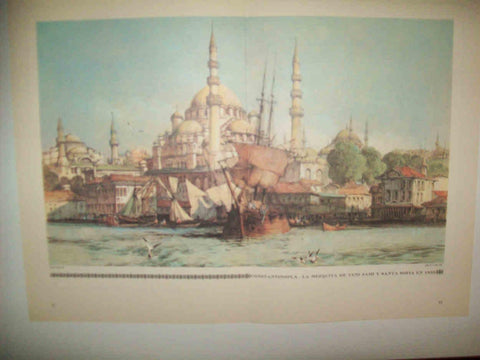 LAMINA 14991: Constantinopla o Estambul. Mezquita de Yeni Jami y Santa Sofia en 1835