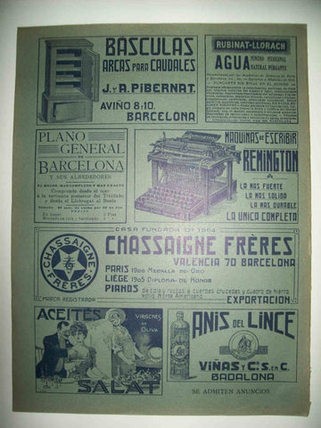 LAMINA 14966: Publicidad en la contraportada