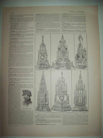LAMINA 14963: Custodias de Cadiz, Palencia, Barcelona, Cordoba , Sahagun y Toledo