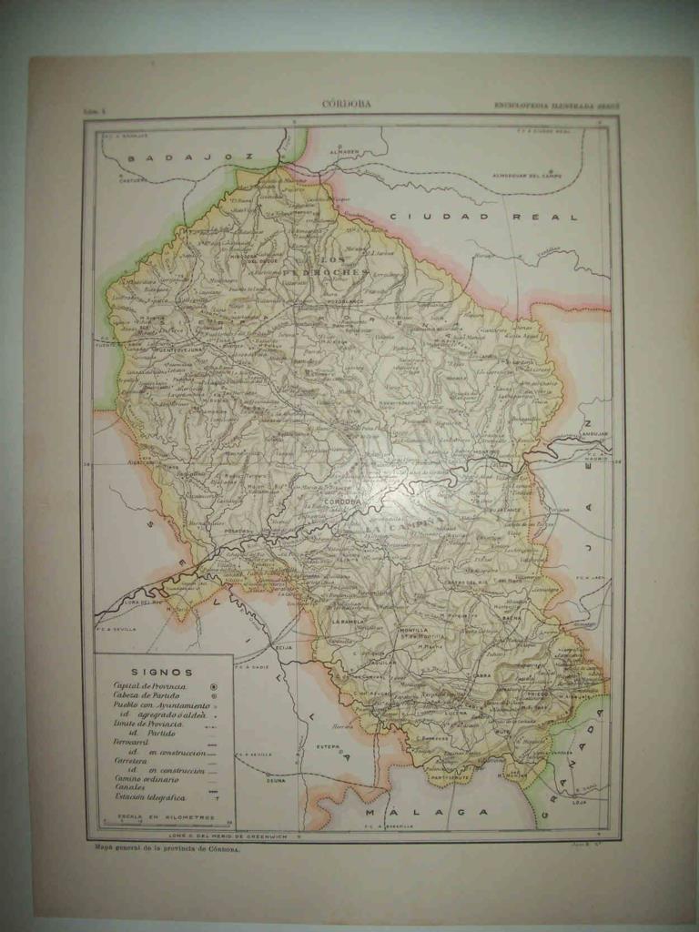 LAMINA 14961: Mapa de la provincia de Cordoba
