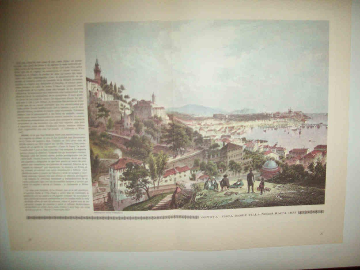 LAMINA 14983: Genova. Vista desde Villa Negri hacia 1855