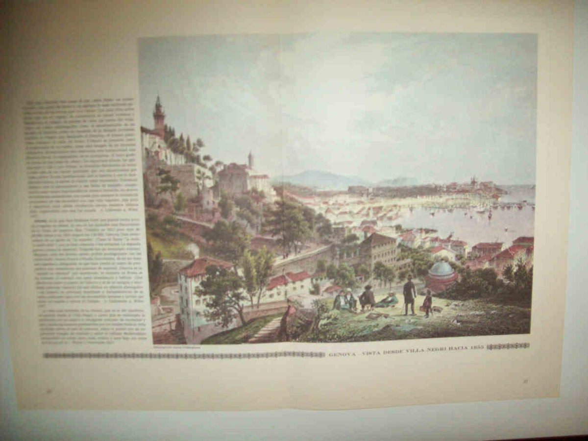 LAMINA 14983: Genova. Vista desde Villa Negri hacia 1855