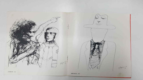 Folleto: Dibujos y Grabados, Carlos Alonso - Mujer en Banda, Cicerone, Descarado, Saludos (1971)