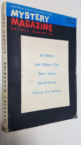 Mystery Magazine agosto 1967: Ed McBain, John Dickson Carr, Ellery Queen, Gerald Kersch, Patricia Ann Hollister