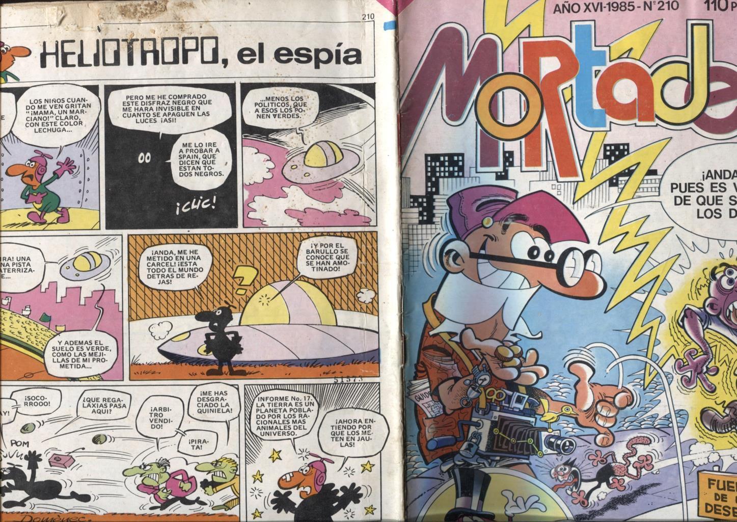 Super Mortadelo numero 210: (numerado 3 en trasera) (leve deterioro pagina trasera)